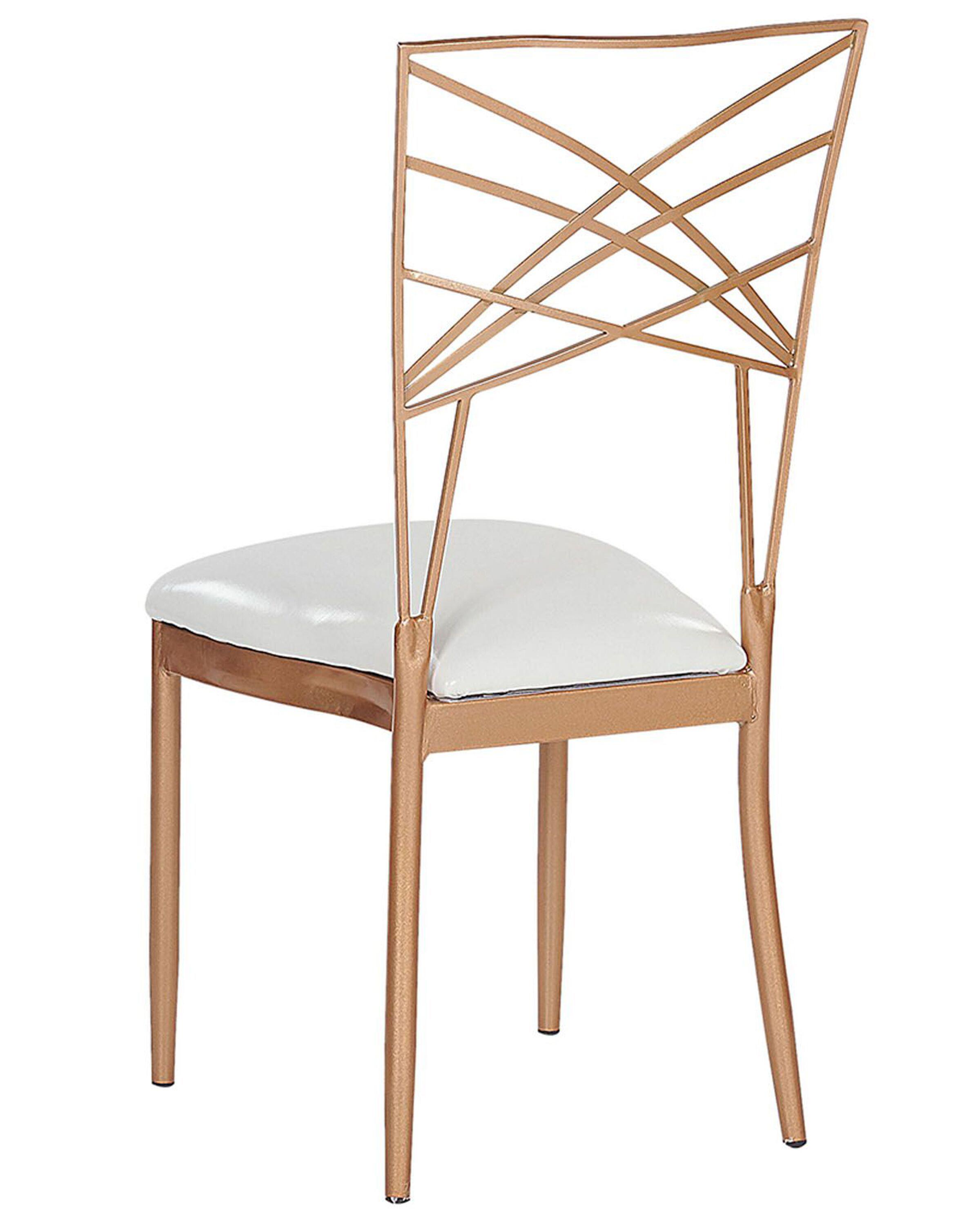 Set van 2 eetkamerstoelen GIRARD Metaal Roségoud