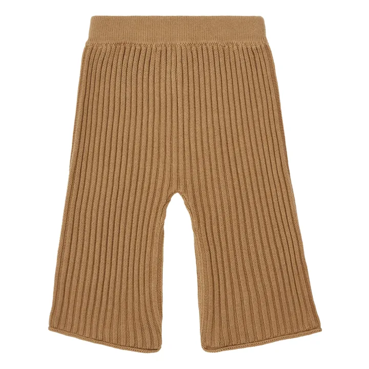 Illoura the Label Pantalon 3/4 Coton Bio Maille Côtelé | Marron