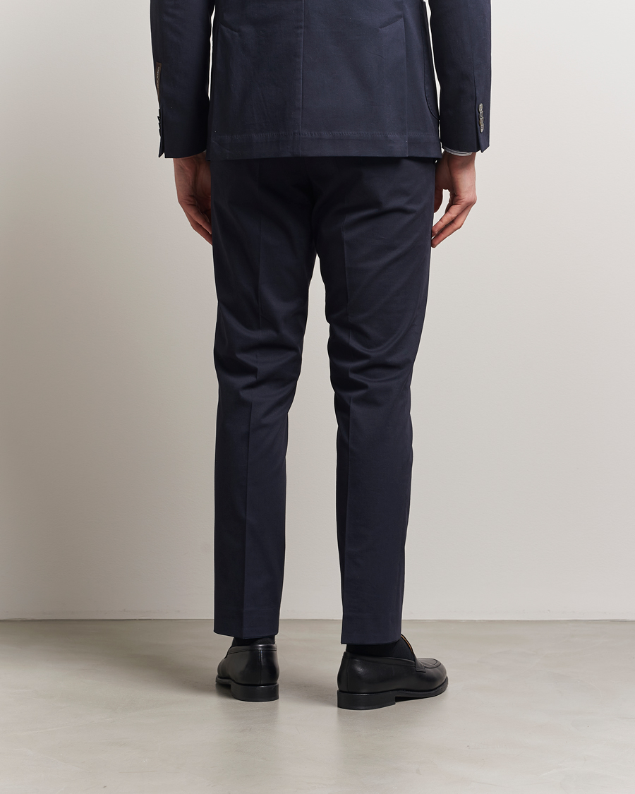 Oscar Jacobson Dandy Cotton Trousers Navy