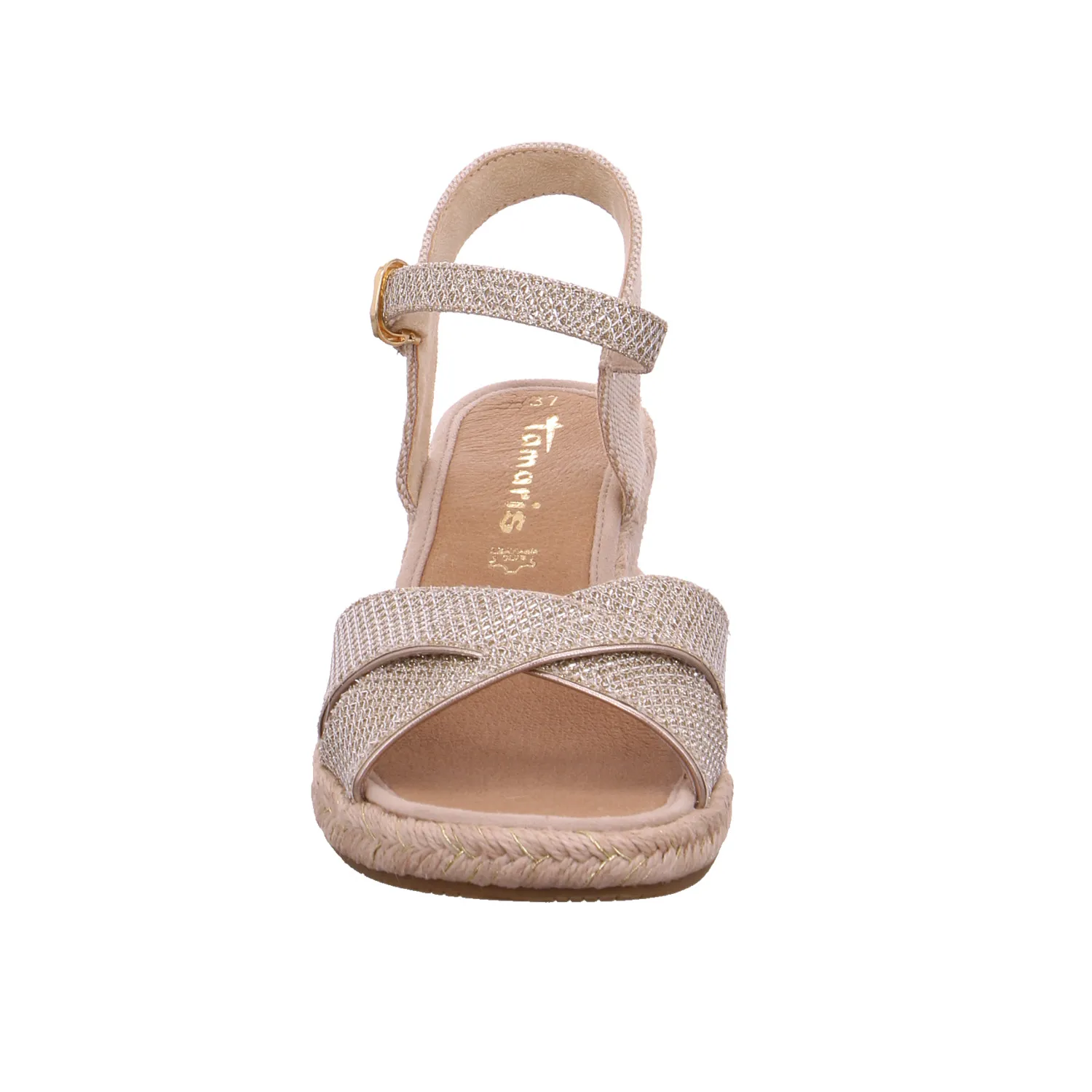 TAMARIS Sandalette Gold Textil