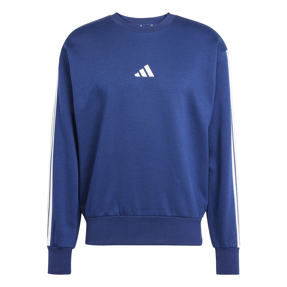 ADIDAS ROUPAS ESPORTIVAS<br>Suéter plano com gola redonda e as três listras essenciais