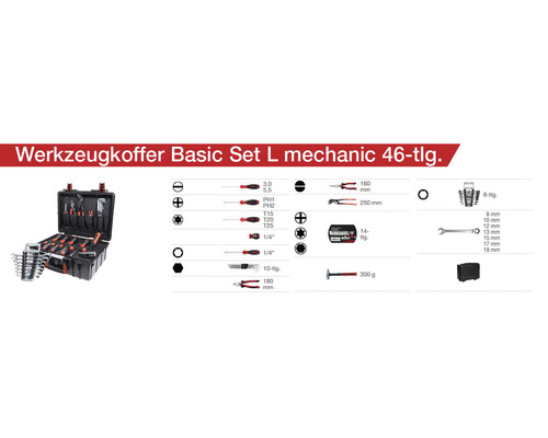 Wiha Mechanic Basic L 45-delige gereedschapskoffer