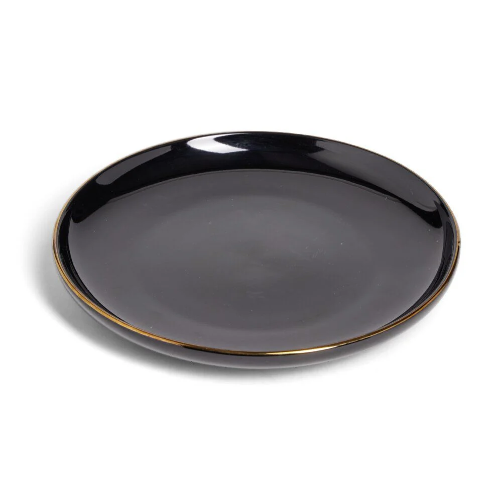 Assiette à dessert ronde Oslo faïence noire Ø20cm