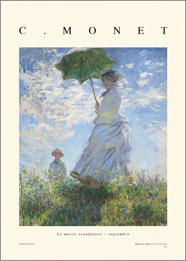 Poster & Frame claude monet madame monet et son fils Flerfarvet