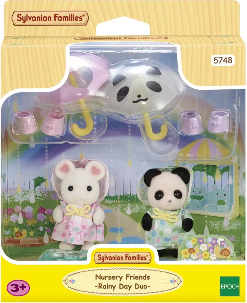 LE DUO DES BEBES EN HABITS DE PLUIE - SYLVANIAN TOUS POUR BEBES