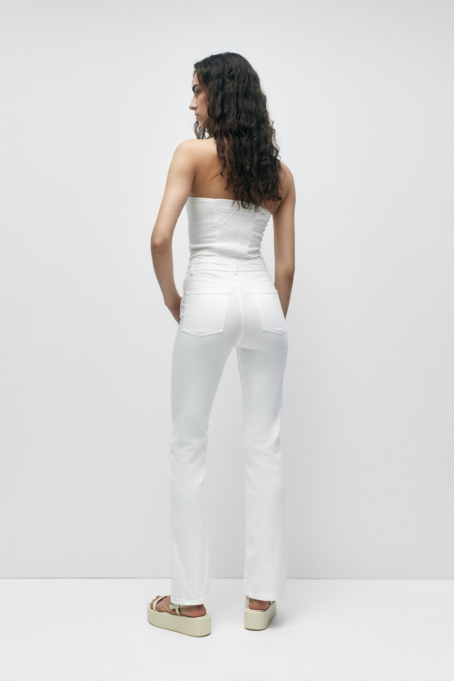 MACACÃO JEANS CORSET - BRANCO