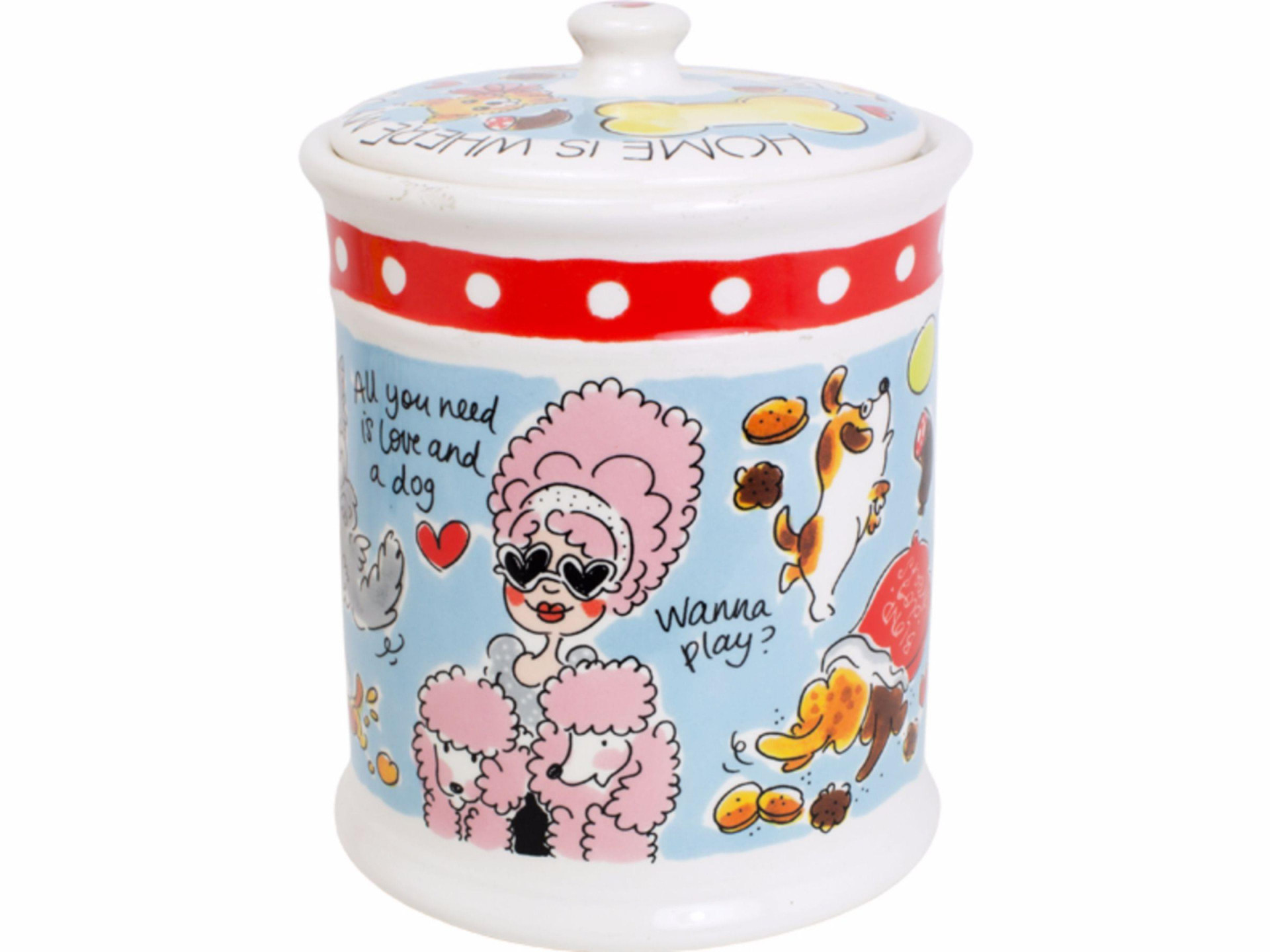 Voorraadpot 22.5cm Dier Home is where my dog is