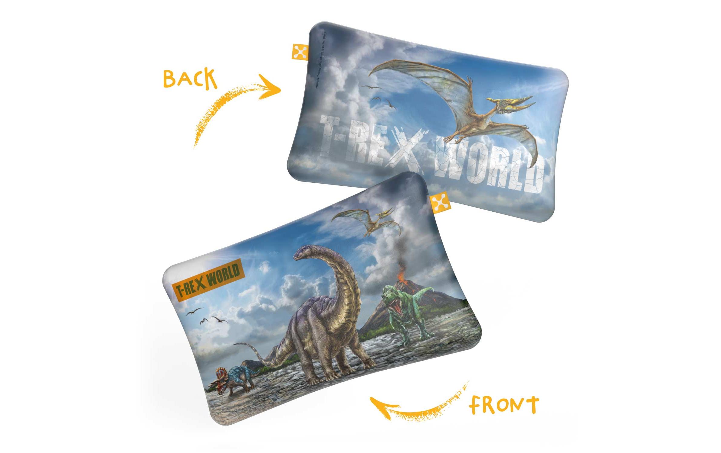 Kinder Kopfkissenbezug Comfort T-Rex-World 50 x 32 cmKissenhülle mit Dinosaurier-Motiv