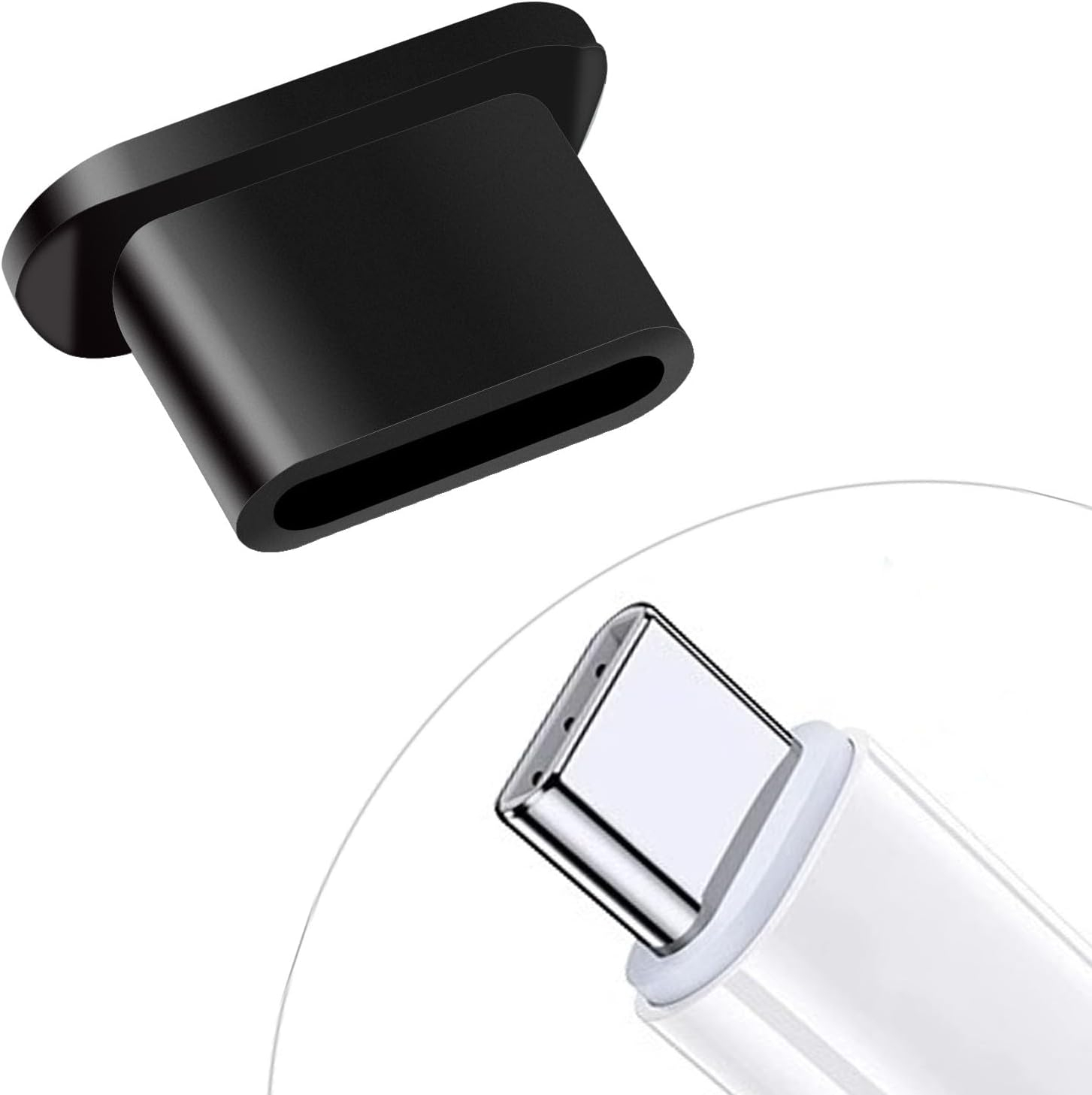 (3er Set) USB C Anti-Staub Metall Schutzstecker Anschlusskappen für Laptop / Notebook / Smartphones - Rosa
