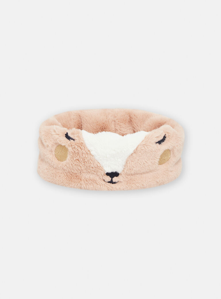 Snood en fausse fourrure motif biche pour fille