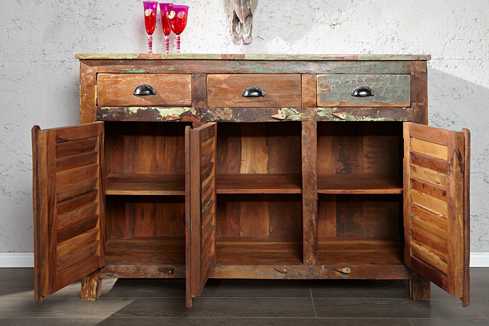 riess-ambiente Sideboard JAKARTA - 125cm recyceltes Massivholz aus Fischerbooten