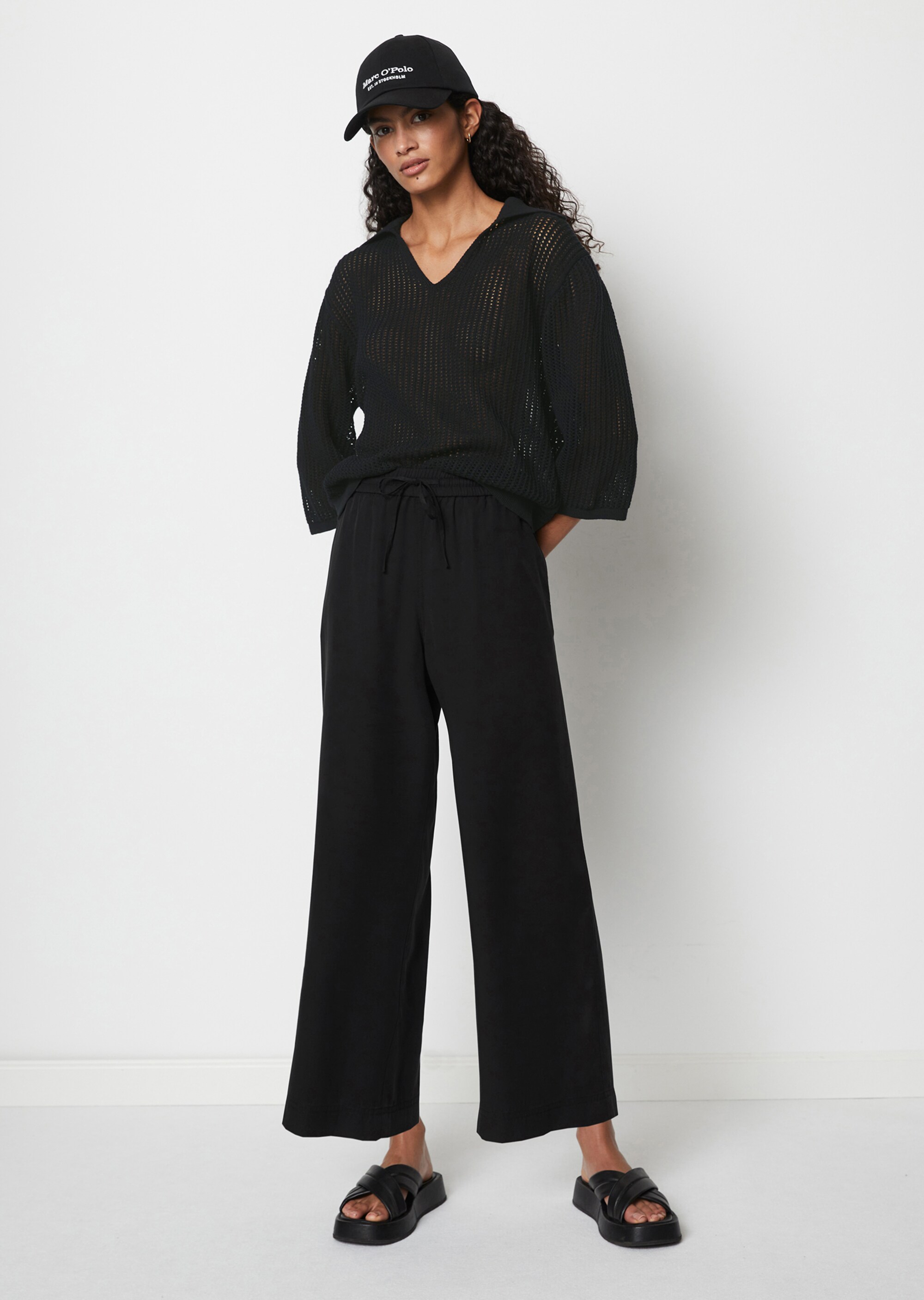 Weite Hose croppedaus Tencel™ Lyocell