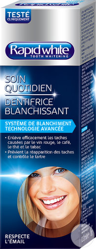 Rapid White Soin Quotidien Dentifrice Blanchissant Goût Menthe Tube 100ml