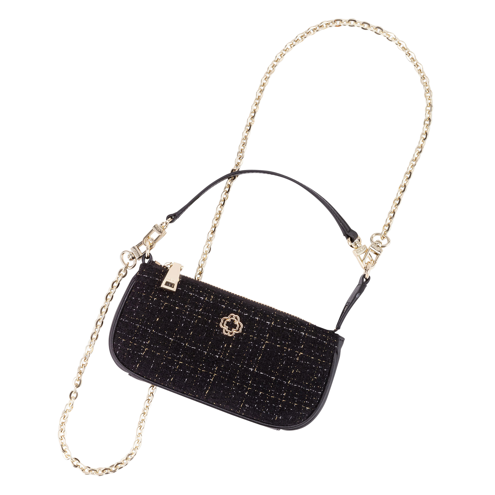 Sac baguette en cuir | Noir