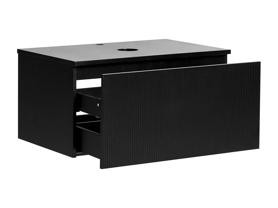 Meuble lavabo mural ALZIRA 80 cm 52 cm 40 cm Noir