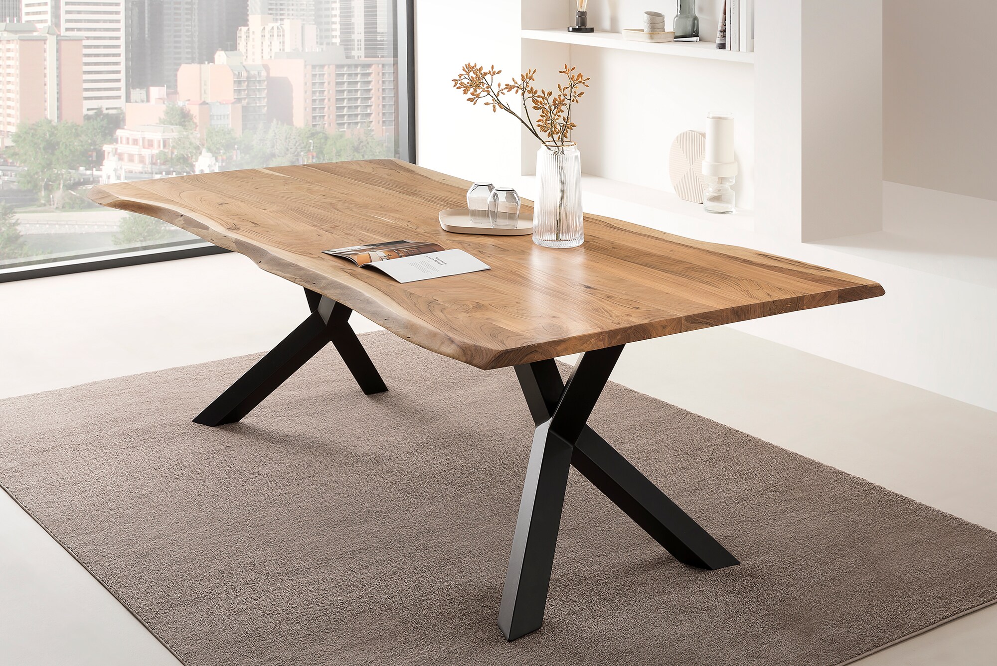 Esstisch Akazie 220x110 cm Esszimmertisch Küchentisch Tisch Holztisch