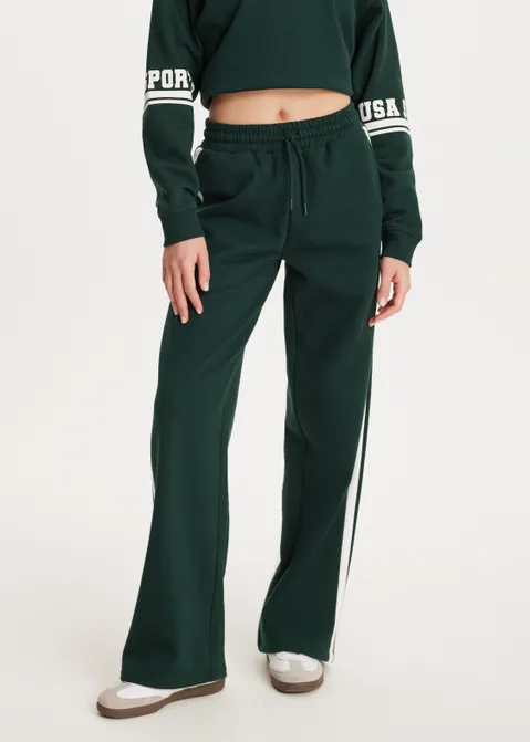Sweatpants met strepen groen (GRN.D)
