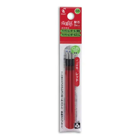 Pilot Ersatzmine FriXion Ball 4, 3er Set, 0.5 mm, rot
