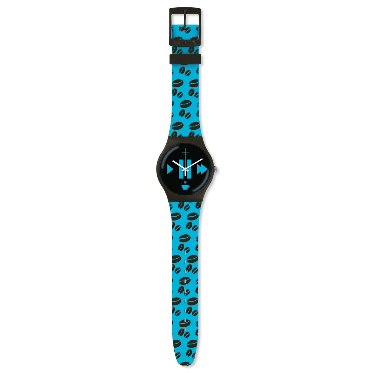 Montre Swatch mixte plastique silicone bleu