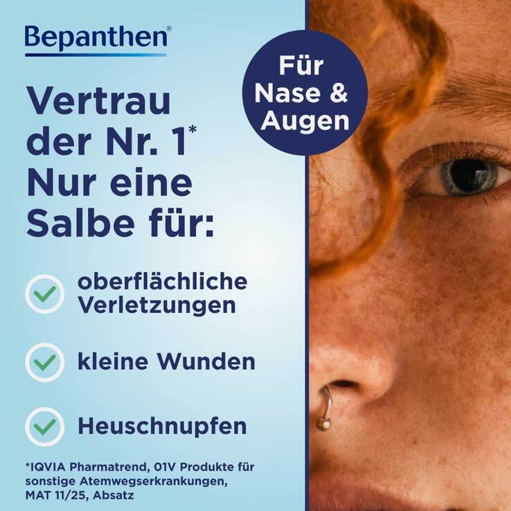Bepanthen Augen- und Nasensalbe zur Förderung der Wundheilung, 10 g