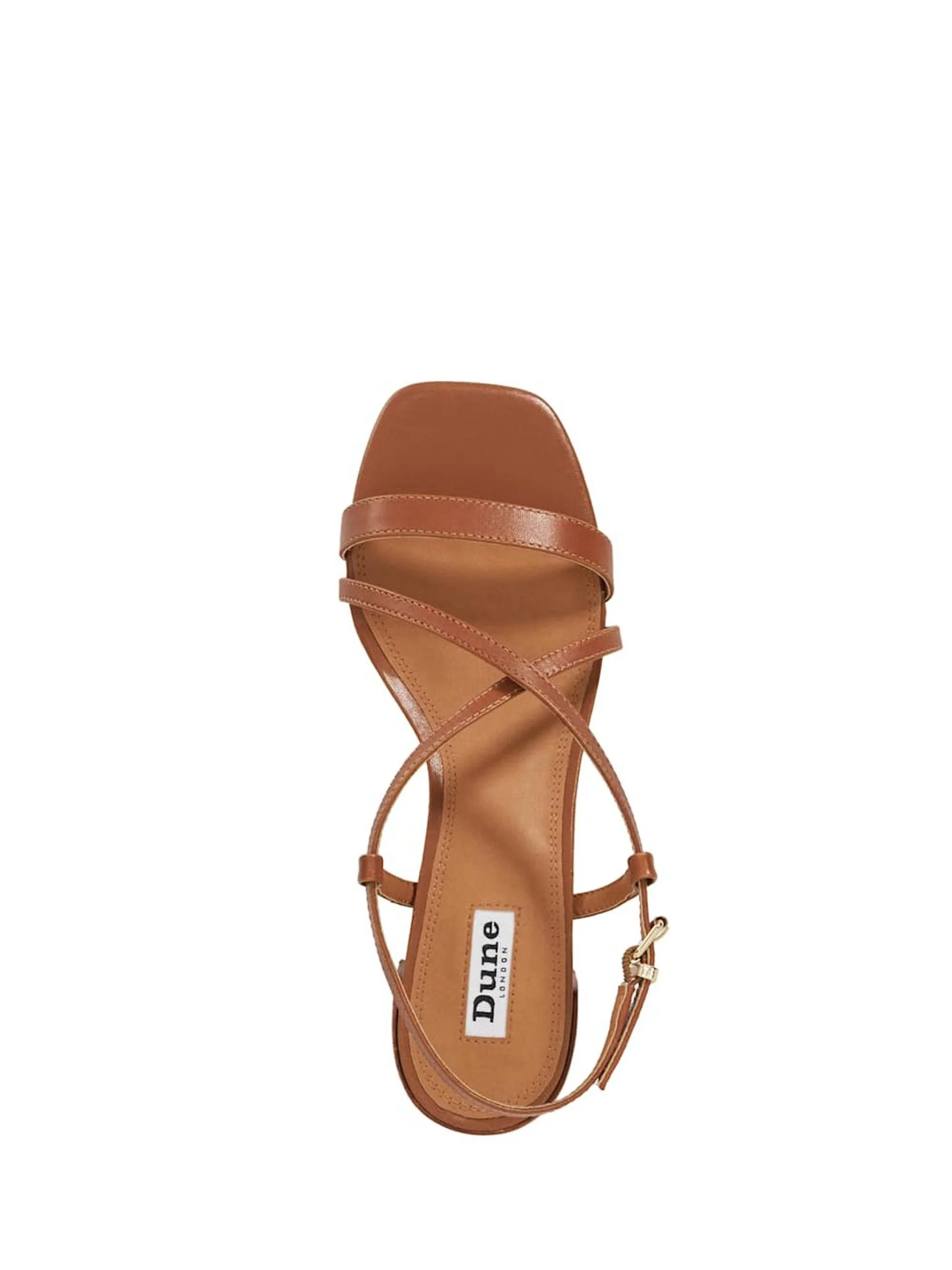 Bruin - Dune London Jaskell sandalen met lage blokhak