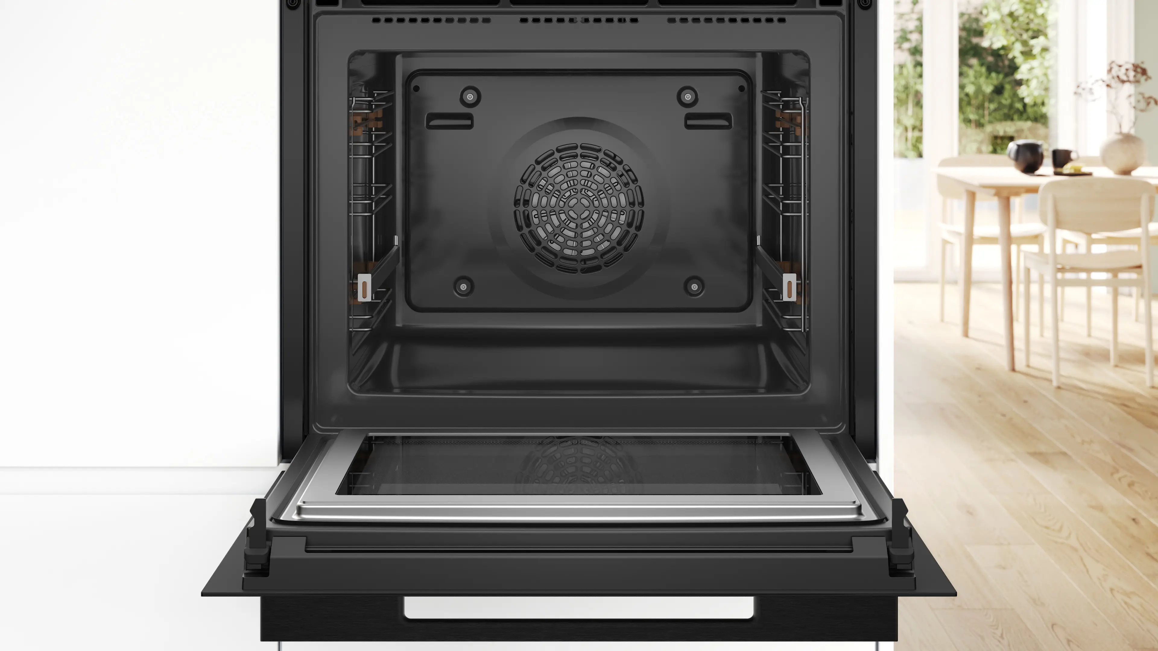Serie 8 Bakoven met magnetron 60 x 60 cm Mat zwart