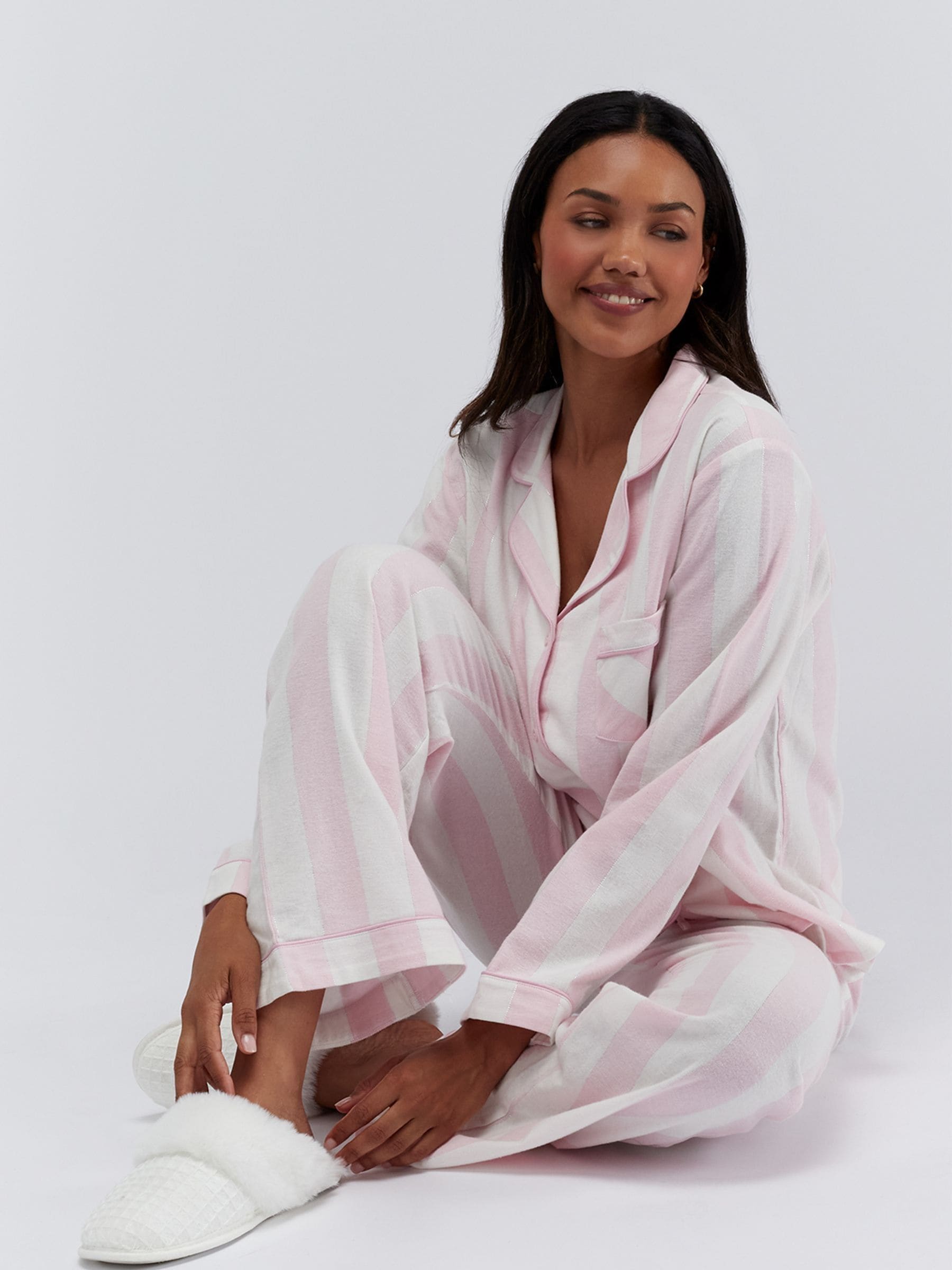 Roze/wit gestreept - Boux Avenue Pyjamas In a Bag