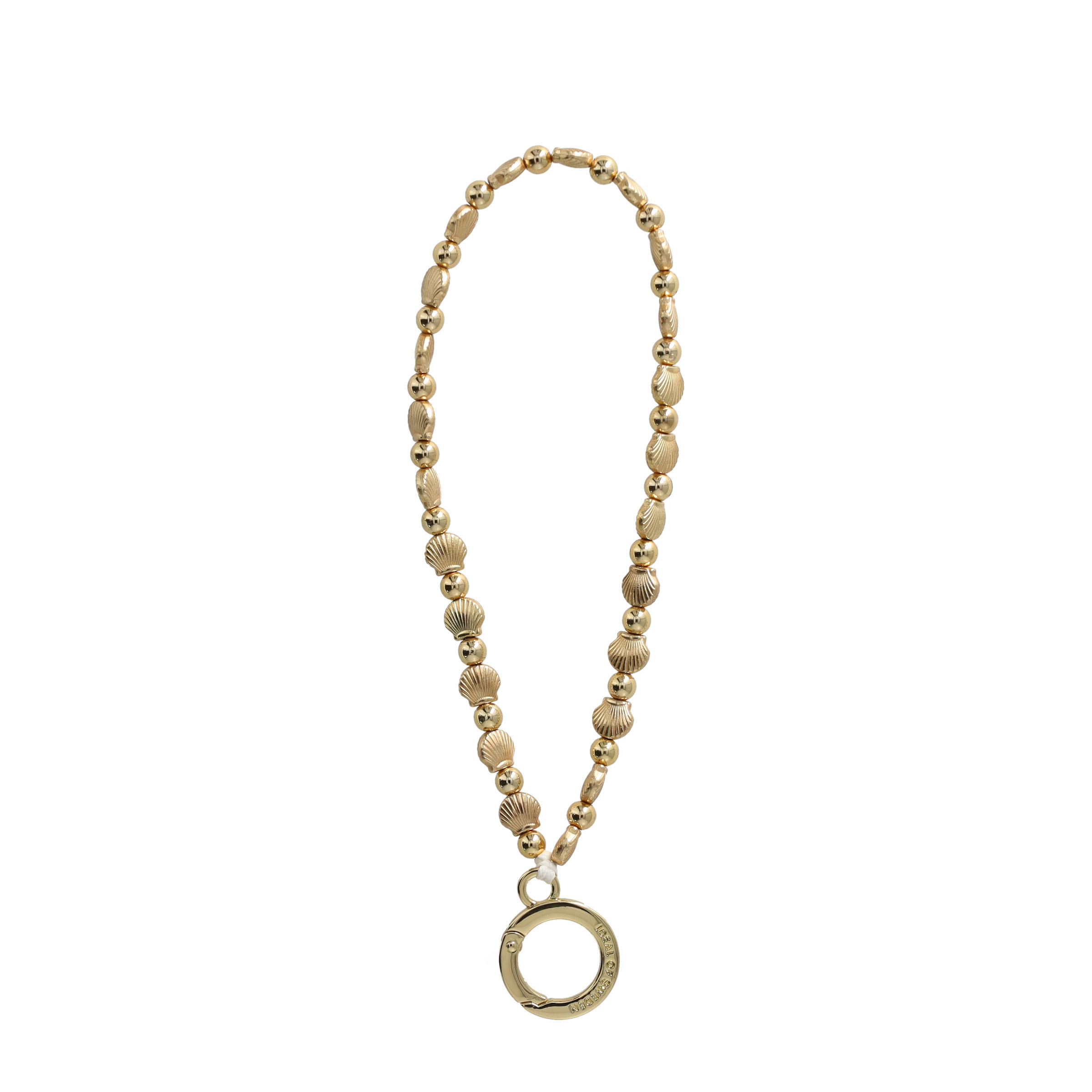 (17.5cm) Universal Handy Kette Phone Charms Schmuck Anhänger Handgelenkschlaufe (IDCW-547) - Wristlet Gold Shell
