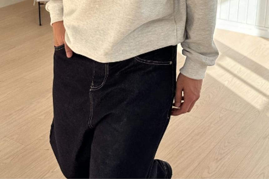 SeoulPop - Sweatshirt met losse pasvorm en letters