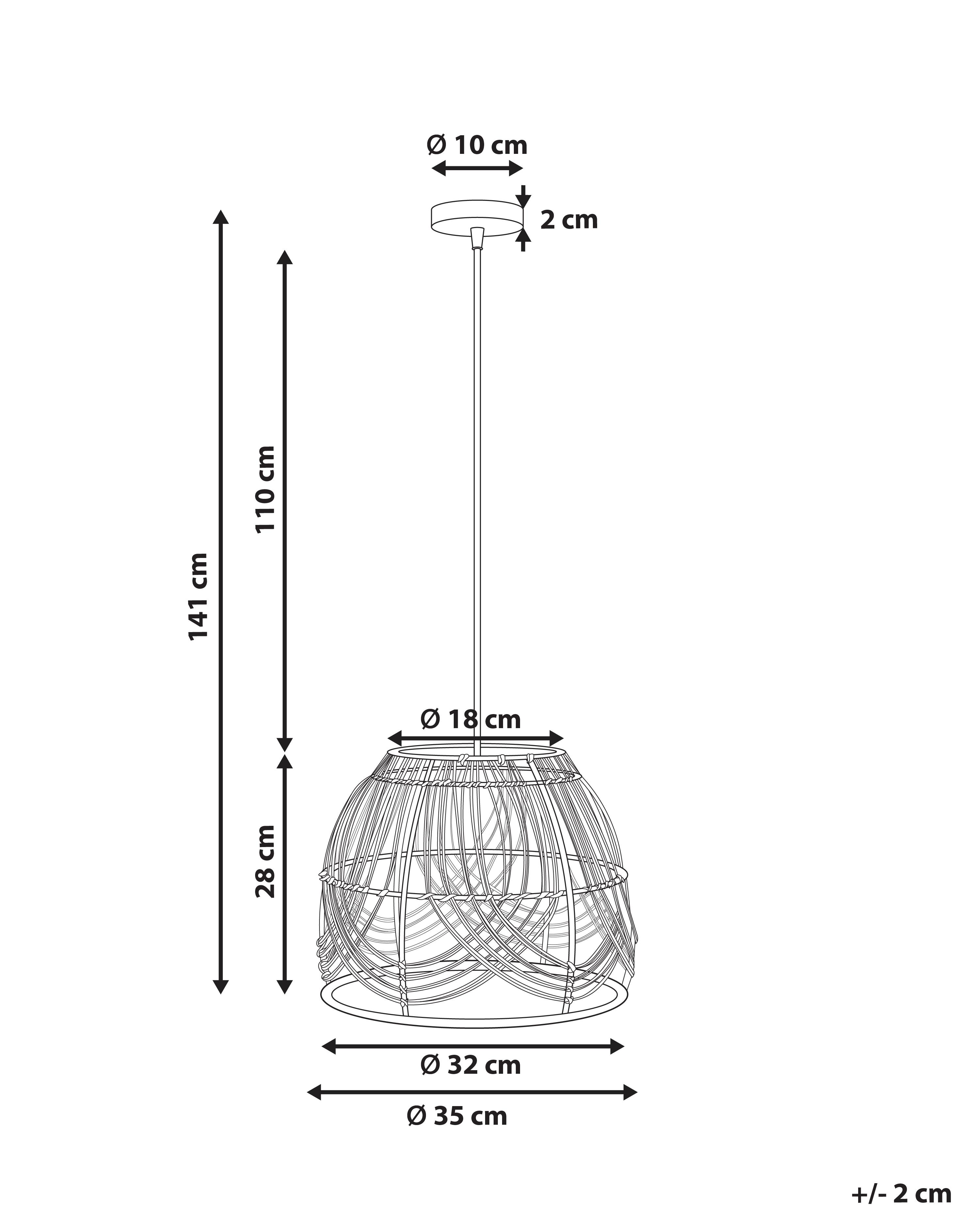 Hanglamp POSTRERO Rotan Natuurlijk