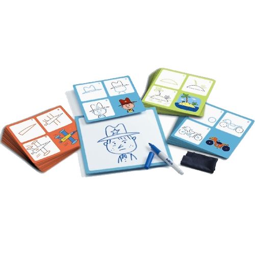 Djeco tekenkaarten step by step voertuigen DJ08321