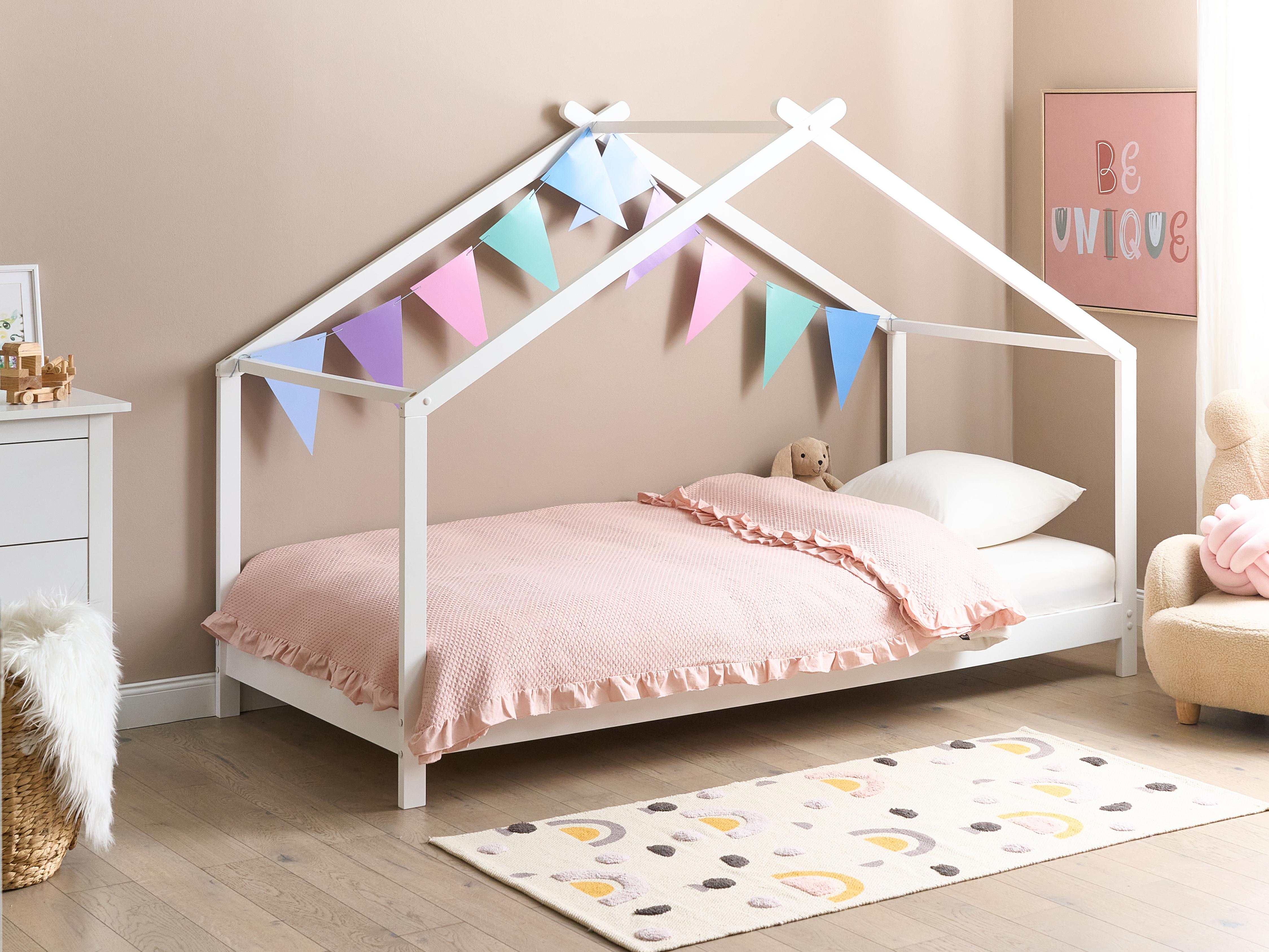Kinderbed Huis Dennenhout ORLU 90 x 200 cm Wit