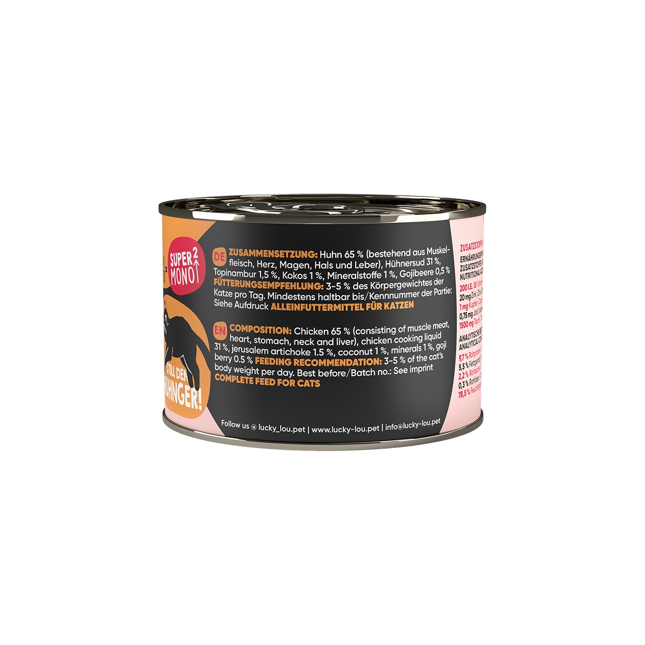 Lucky Lou Nassfutter Katze SuperMono Adult Huhn 6x200 g