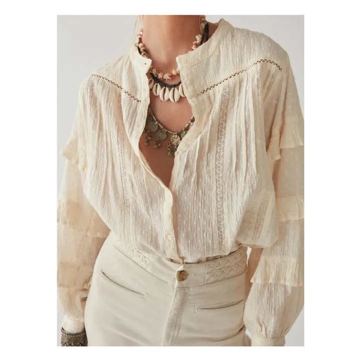 Maison Hotel Blouse Brodée Alberta | Ecru