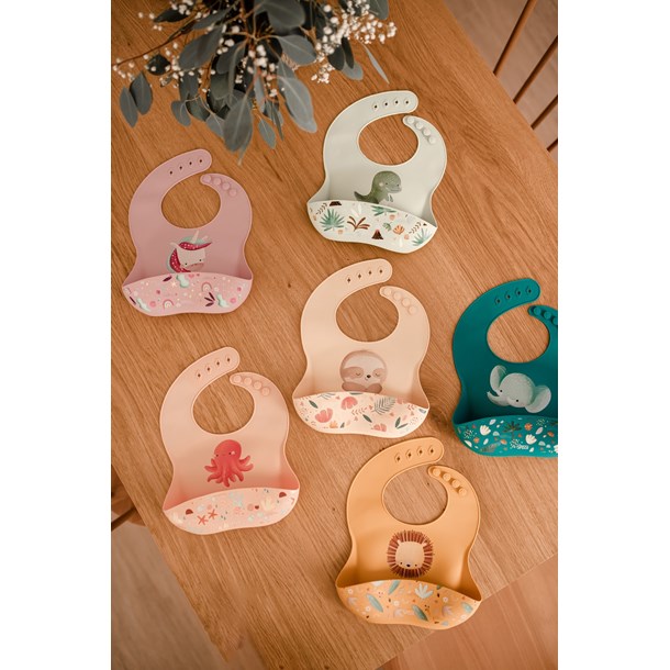 Bavoir en silicone crunchy le renard