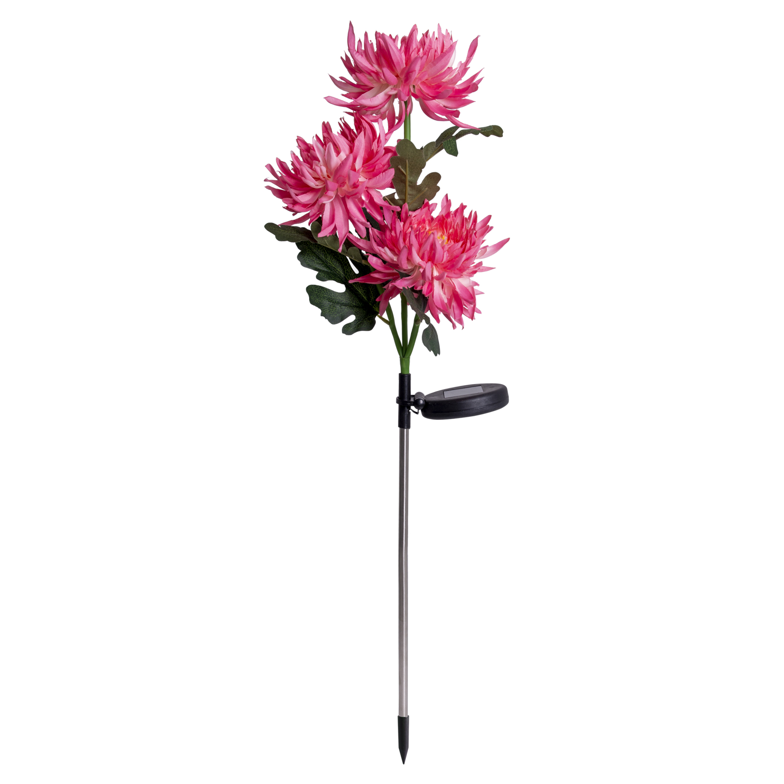 LED-Solar-Erdspieß BLUME -rosé-grün - 79 cm