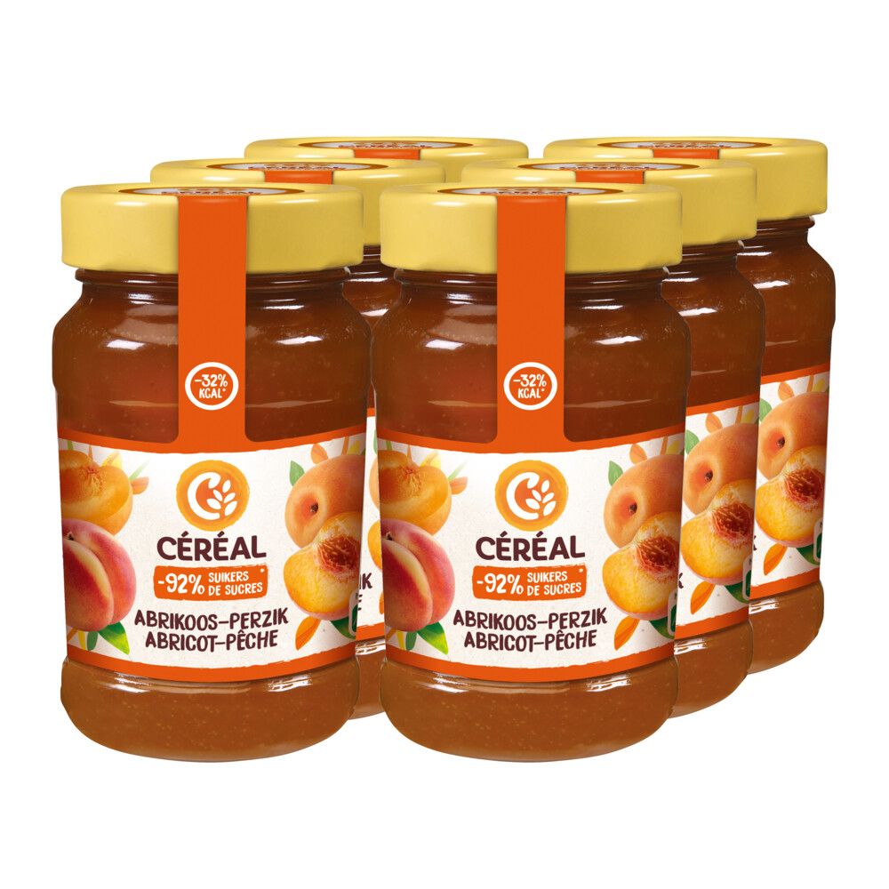 6x Céréal Jam Abrikoos & Perzik270 gr