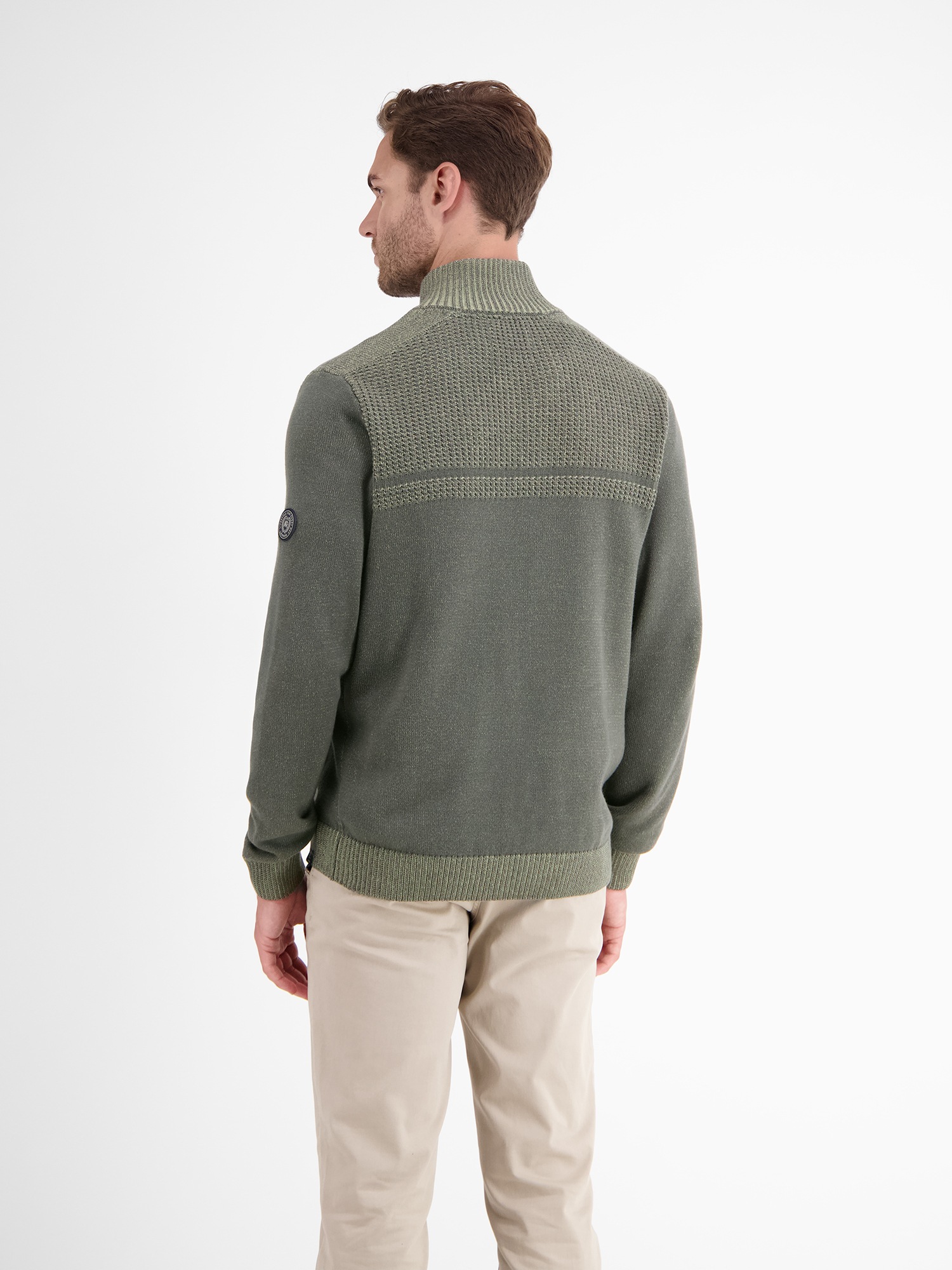 LERROS Strickjacke »LERROS Strickjacke mit unterschiedlichen Strickstrukturen«