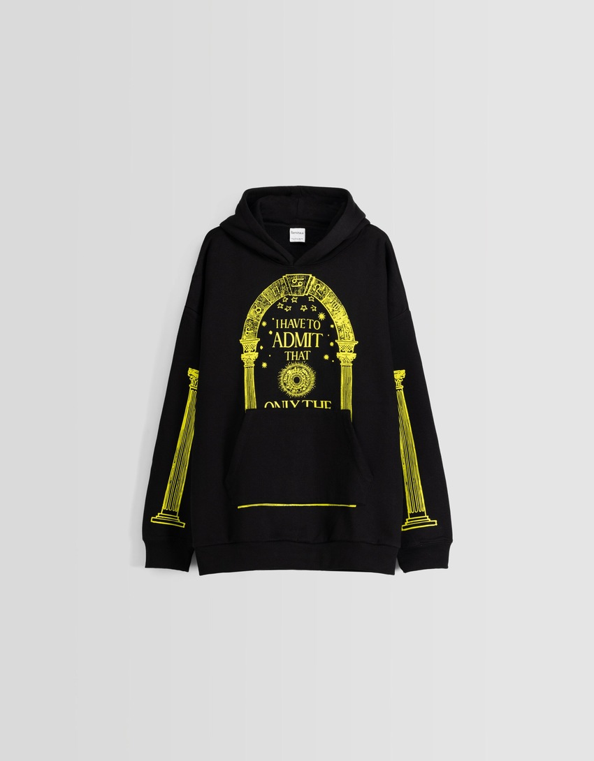 Moletom com capuz estampado