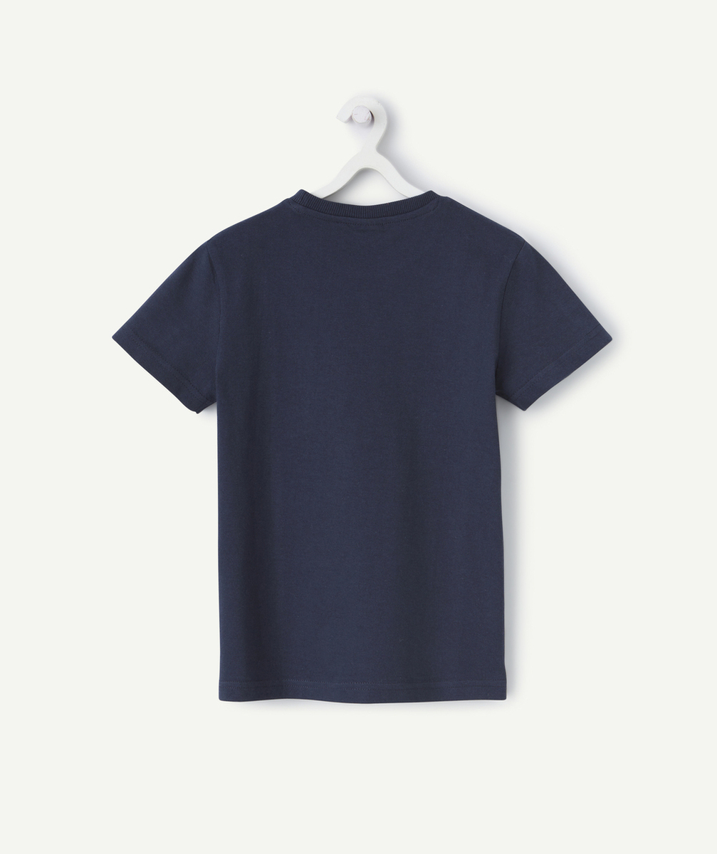 t-shirt manches courtes garçon en coton bio avec broderies surfeur