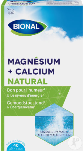 Bional Magnésium + Calcium Complément Alimentaire Humeur Et Énergie 40 Comprimés