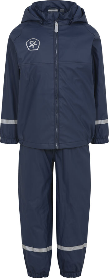 Color Kids Rain set PU w. fleece lining Dress blues