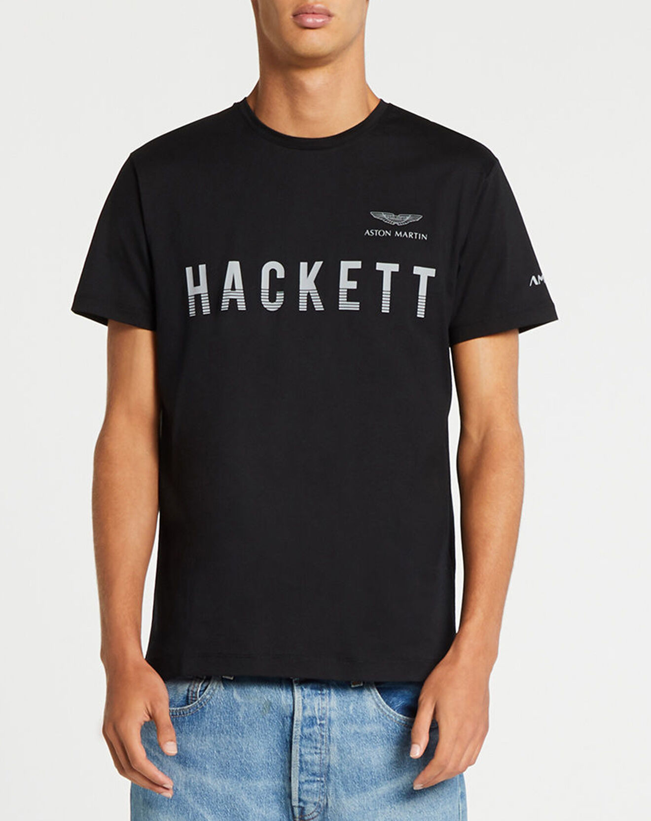 Hackett London T-Shirt Logo Aston Martin Racing noir