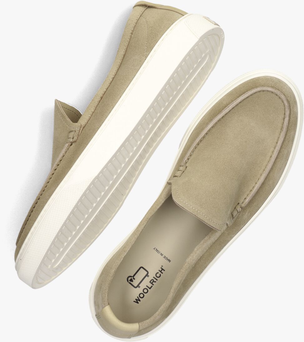 WOOLRICH beige woolrich loafers boat slip on heren