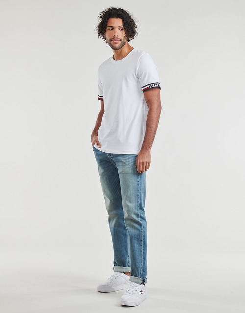 Tommy Hilfiger - MONOTYPE BOLD GSTIPPING TEE Blanco