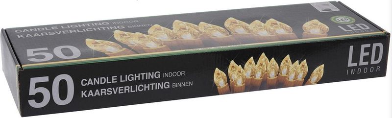 Home & Styling Kaarsverlichting 50 Led 12,2 Meter Creme