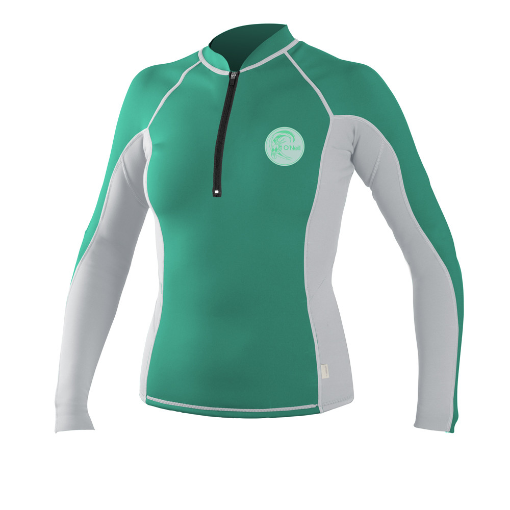 O'Neill WMS Front  Zip L/S Crew BLK / BLK