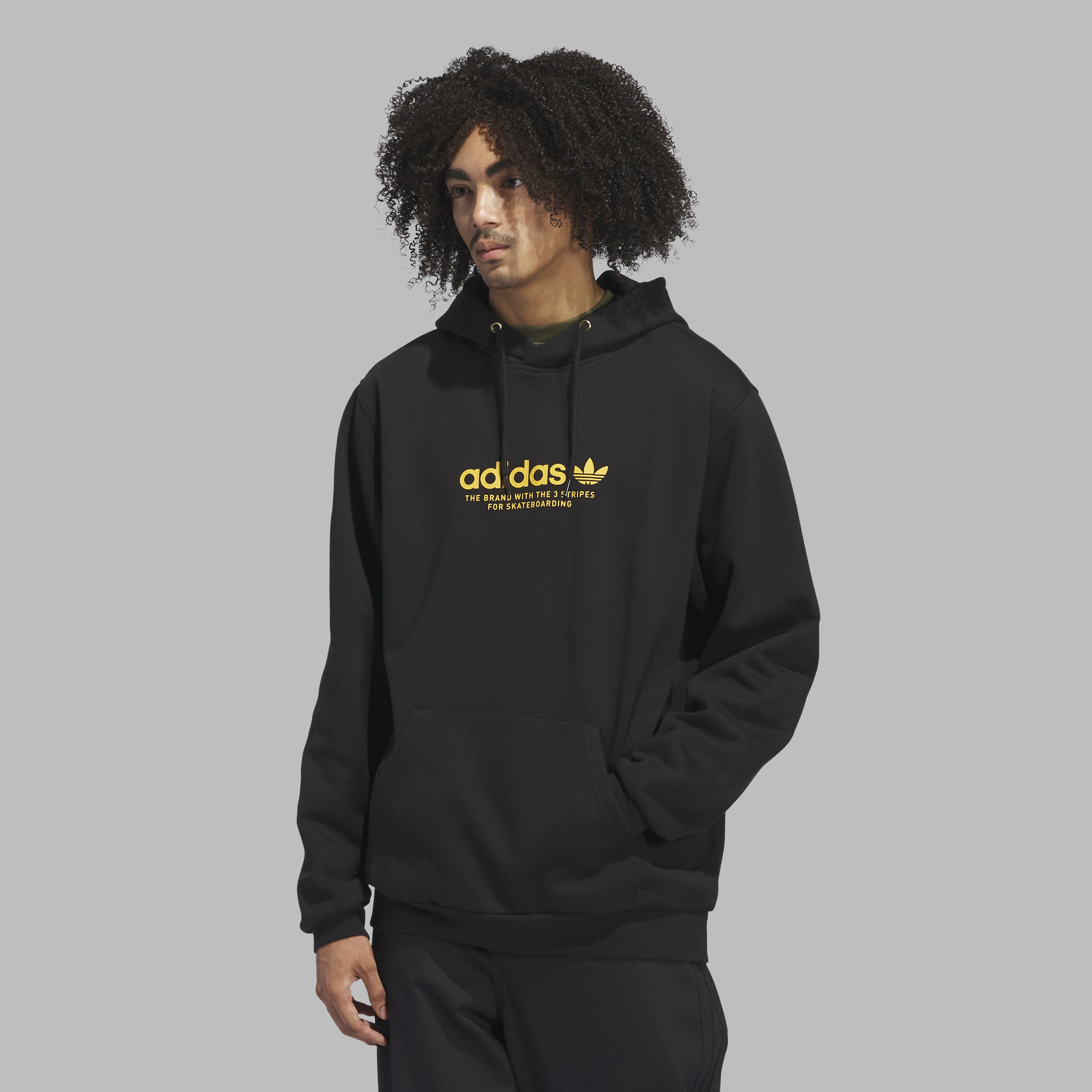 Adidas Skateboarding 4.0 Logo Hoodie Black / Yellow