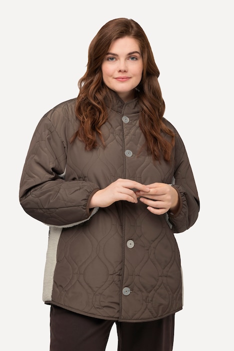 Wendejacke, Stepp/Teddyfleece, Stekragen, recycelt
