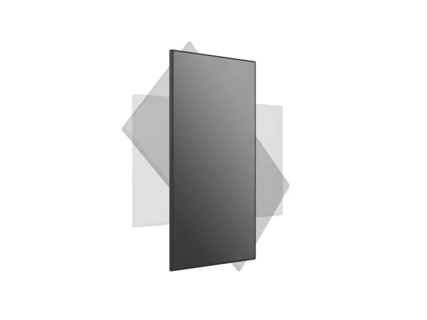 Multibrackets M Public Display Stand 180 HD Back to Back Black w. Floorbase - Stativ - for 2 LCD displays - aluminium, stål - sort - skærmstørrelse: 55